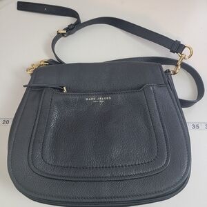 Marc Jacobs Empire City Crossbody  Messenger Bag Black Leather Flap